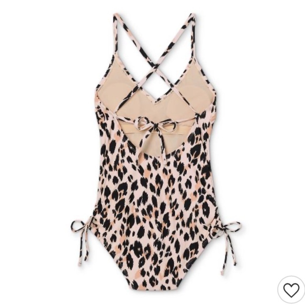 Kona Sol Women's Modern Medium Coverage One Piece Swimsuit - Leopard Print - Picture 14 of 16
